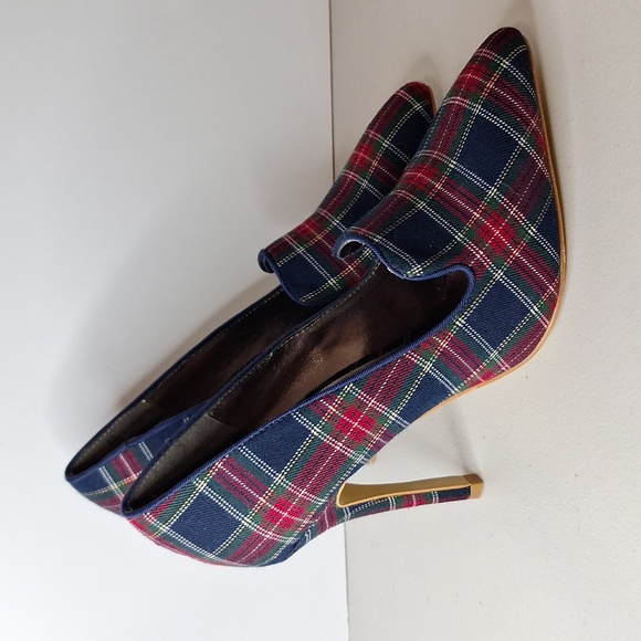 #ADM Attitude heels plaid sz 8m - Picture 2 of 10